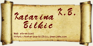 Katarina Bilkić vizit kartica